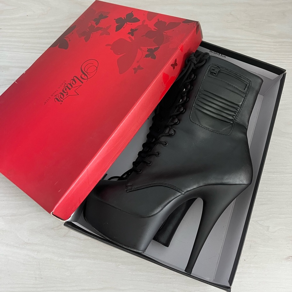 Pleaser Platform Stiletto Ankle Boots
